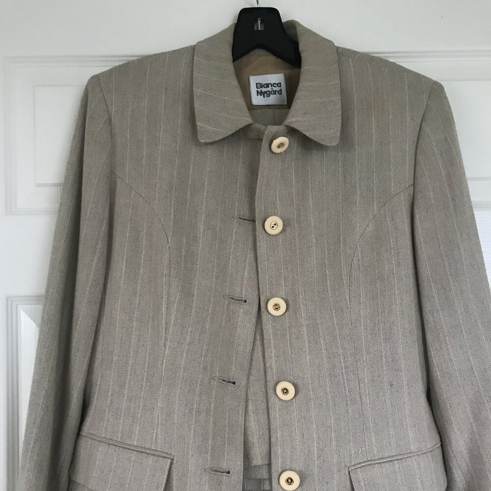 Suit by Bianca Nygard. From Runway in 2001, Toronto. Small